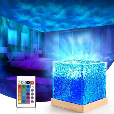 Projector Lights Ocean Wave, Romantic Warm Ocean Wave Water
Night Light Projector 3D Water Wave Effect, Romantic LED Light
Projector Projection Lamps Crystal Table Lamp for Bedroom Decor