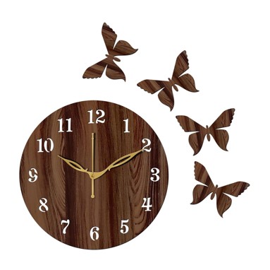 Dream decorrs 10 Inches Antique Wooden Analog Wall
Clock (Wenge, Small Size, 25Cm X 25Cm)