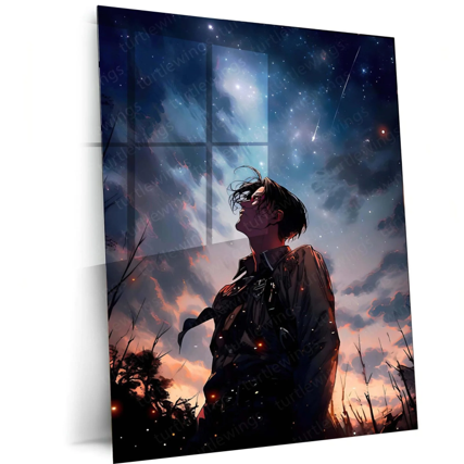 
Attack On Titan 
Levi Ackerman AOT Metal Poster | Warrior Art | Turtlewings Anime