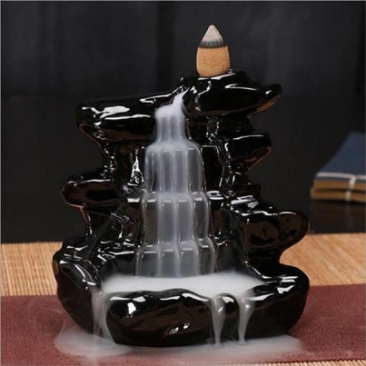 Culture And You Jharna Smoke Backflow Cone Incense Holder for Mandir, Gift and Decorative Showpiece - 10 cm (Polyresin)